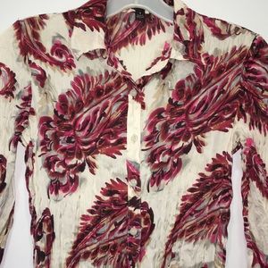 Dana Buchman Tops - Dana Buchanan Print Button Down Blouse sz 4 Dana Buchman Tops - Dana Buchanan Print Button Down Blouse sz 4